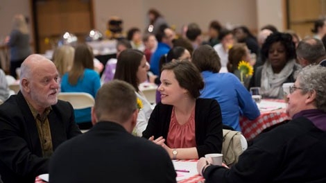 NKU staff and faculty at university event