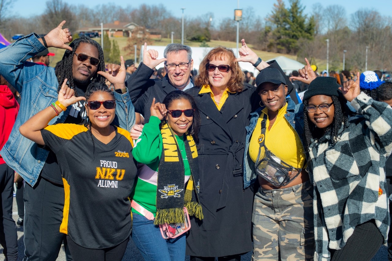 President Cady Short-Thompson at Tailgate