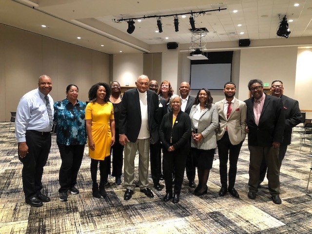 Dr. Simpson with members of BFSA and Board of Regents, as well as some original members of BFSA.