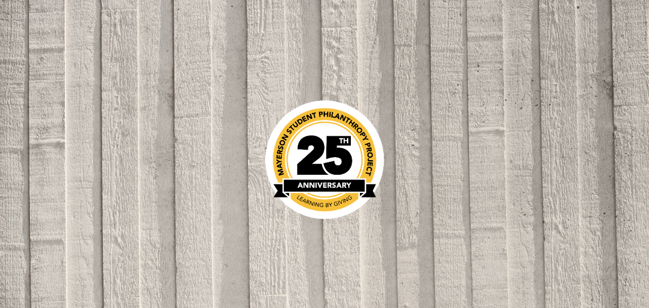 A logo saying 25 years of Mayerson 