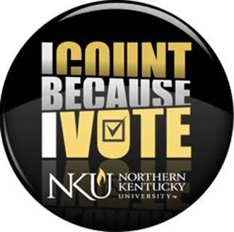 I Count Because I Vote button