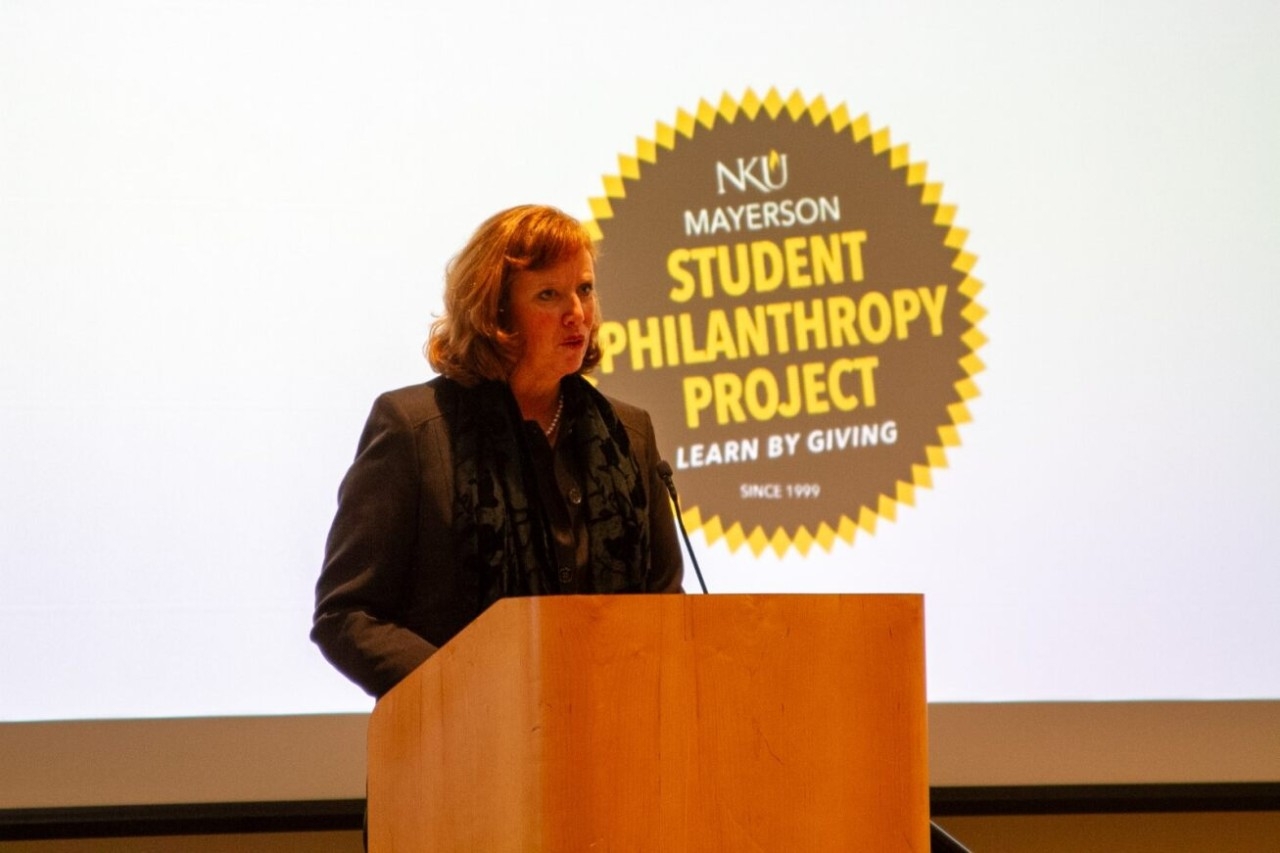 NKU President Cady Short-Thompson opens the ceremony.