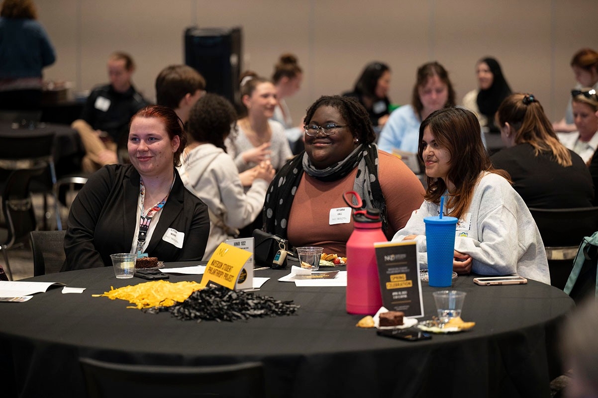 Students smiling at the MSPP ceremony.