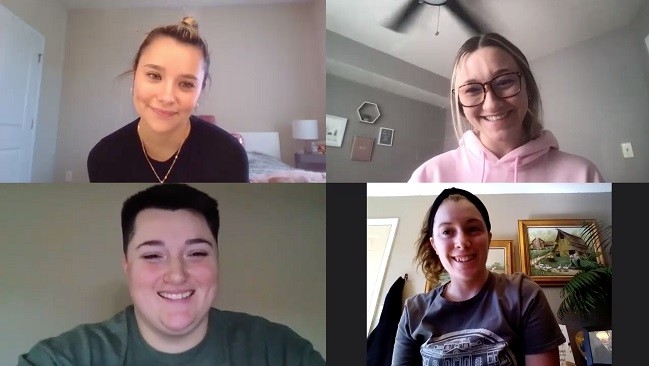 Social Work Students in Zoom Class