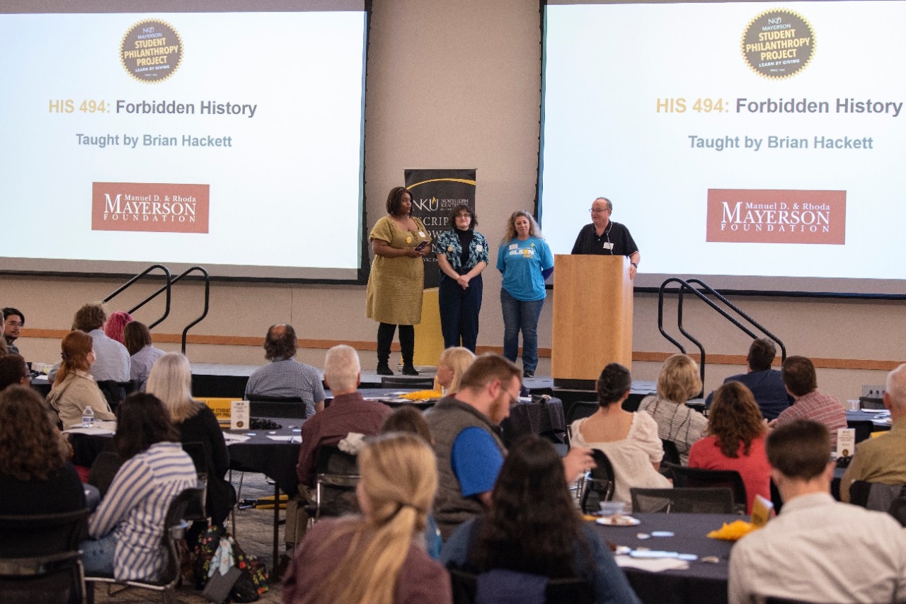 Forbidden History Class presents at Spring 22 Mayerson Celebration