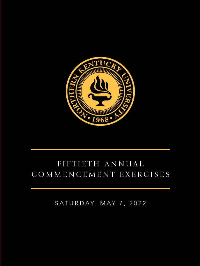 2022 Commencement program cover