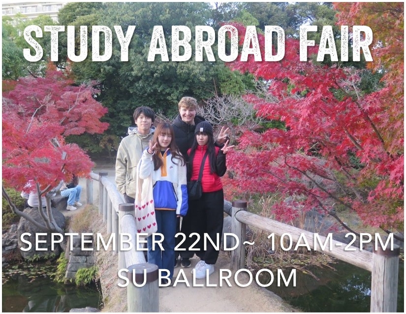 Flyer with students in Japan advertising the fall fair