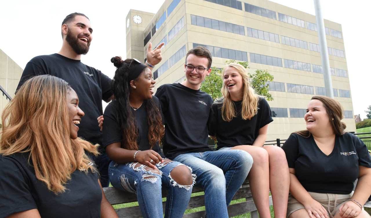 Students laughing