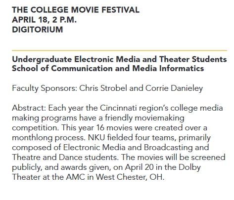 Description of the College Movie Festival 2024