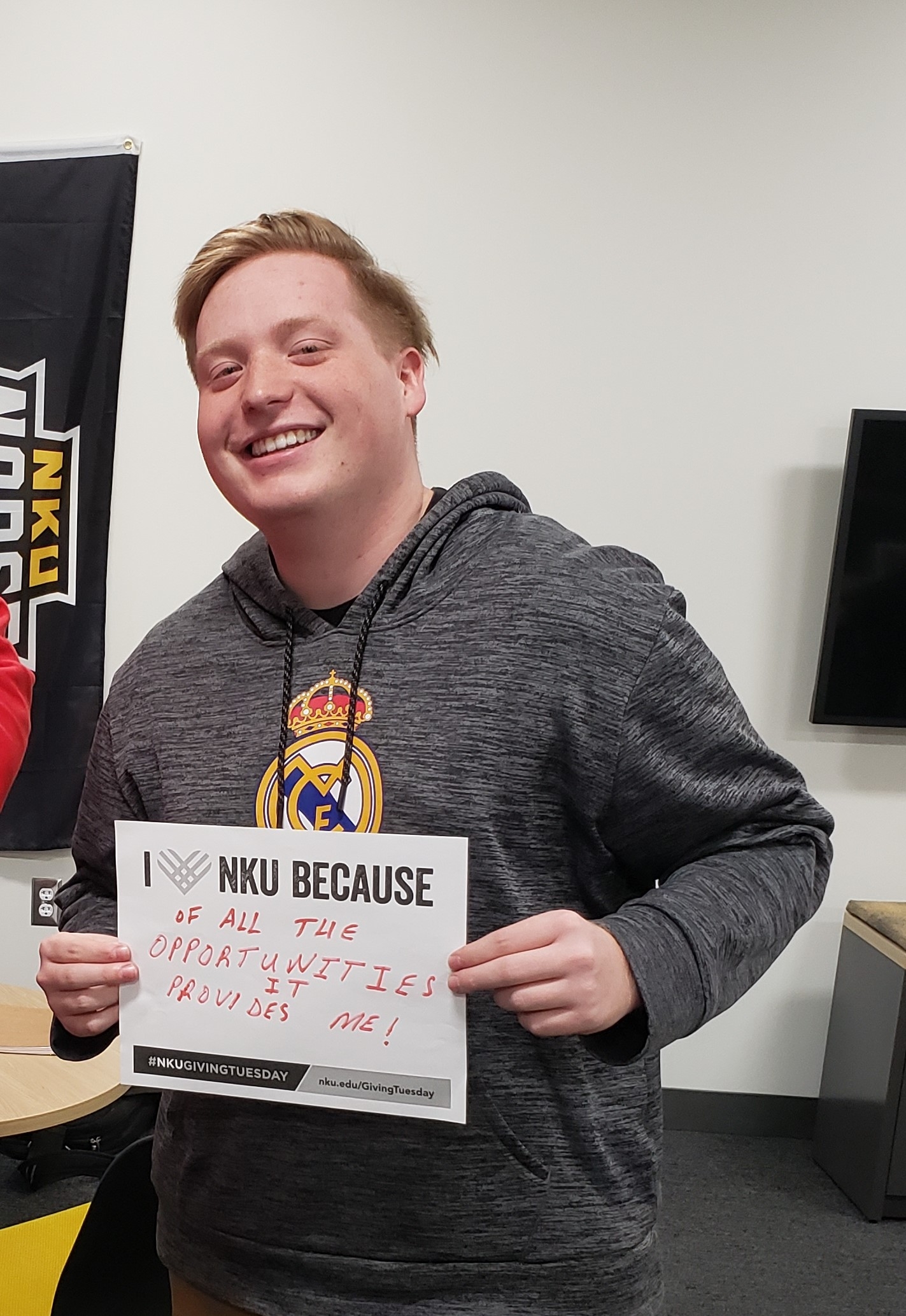 Hunter in the office