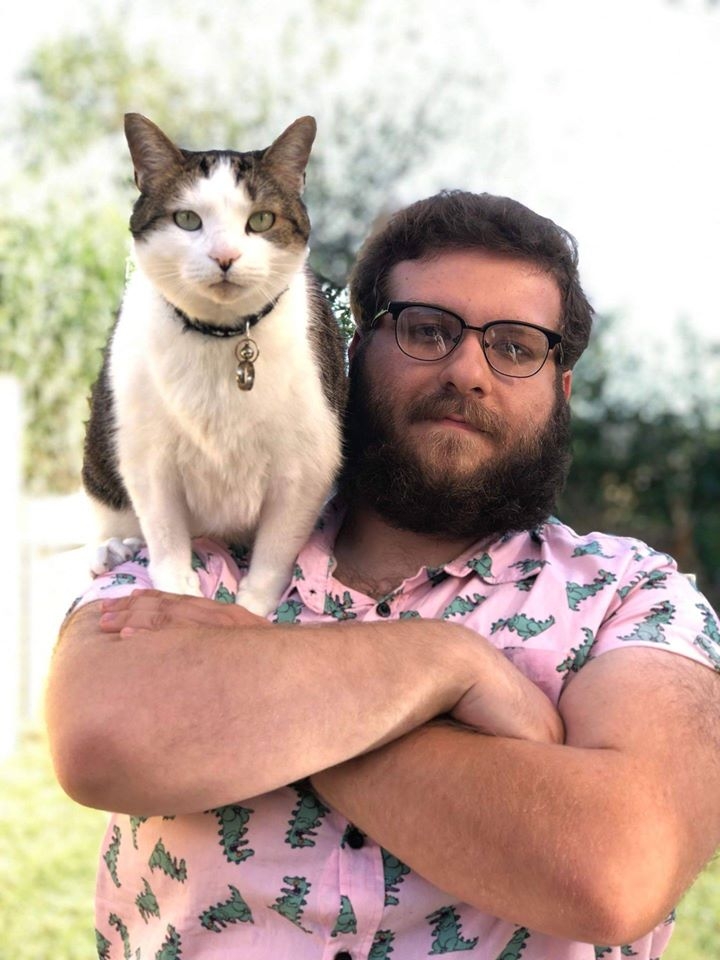 Phillip and his cat