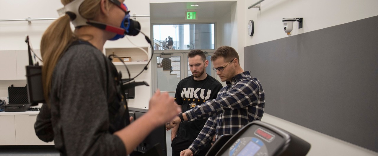 Faculty and Students in Exercise Science Lab