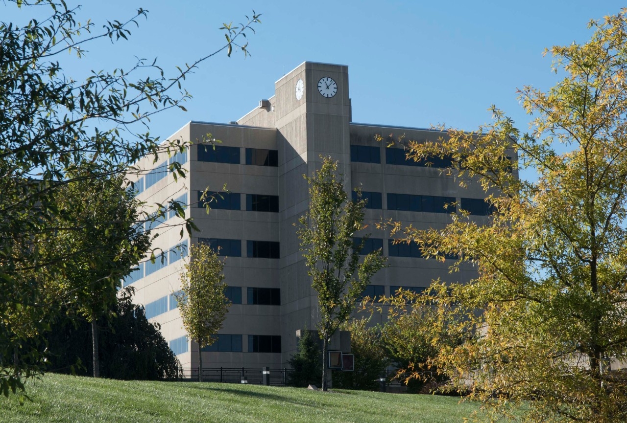 Exterior of Lucas Admin Building during the daytime