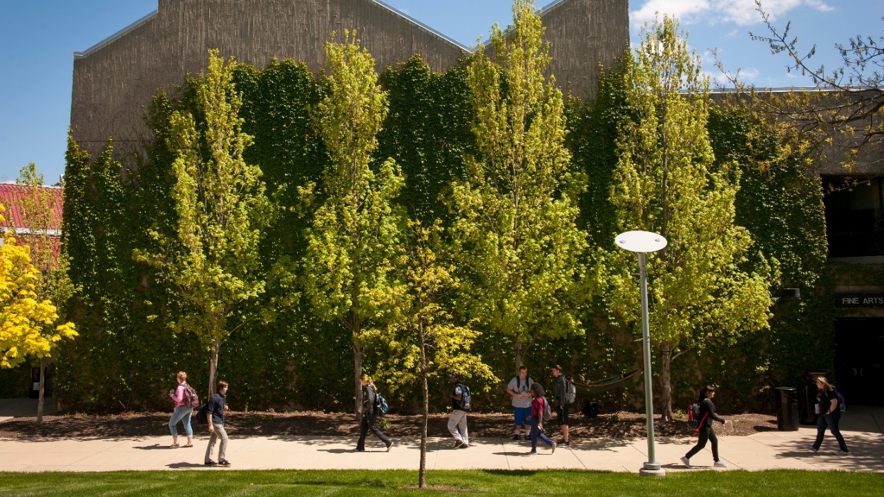 NKU campus during the spring