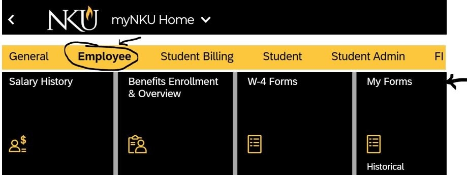 myNKU My Forms tile icon
