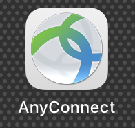Cisco AnyConnect app in iOS.