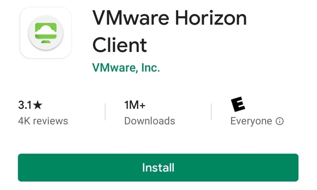 VMware Horizon Client on an Apple Device.