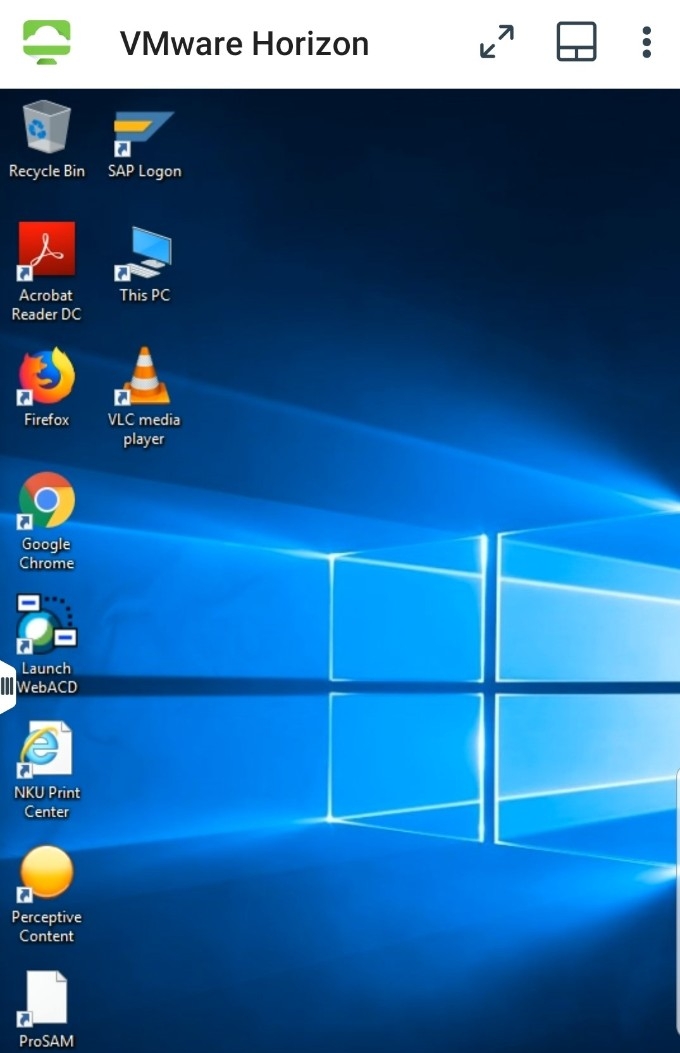 VMware Horizon Client on an Apple Device.