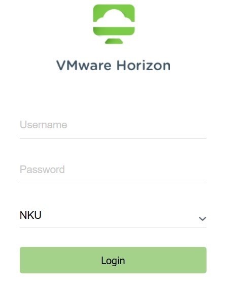 VMware HTML Access login.