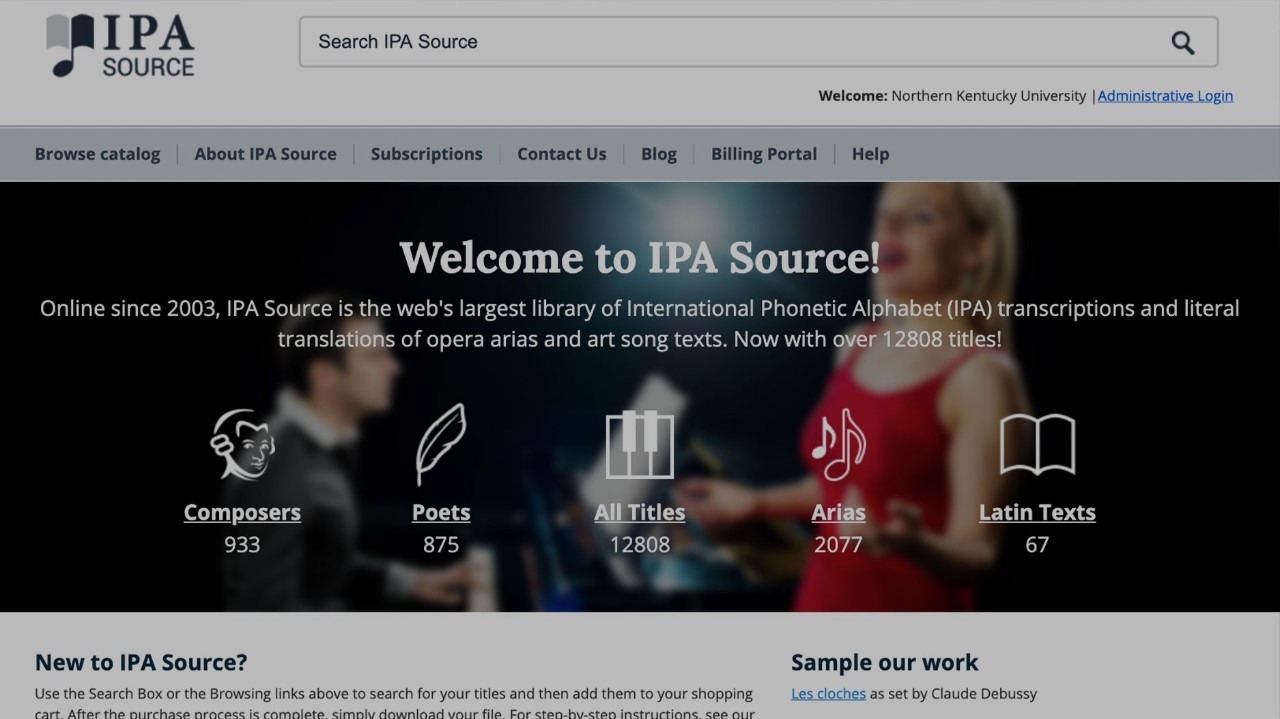 IPA Source Website. A screenshot of the IPA Source home page.
