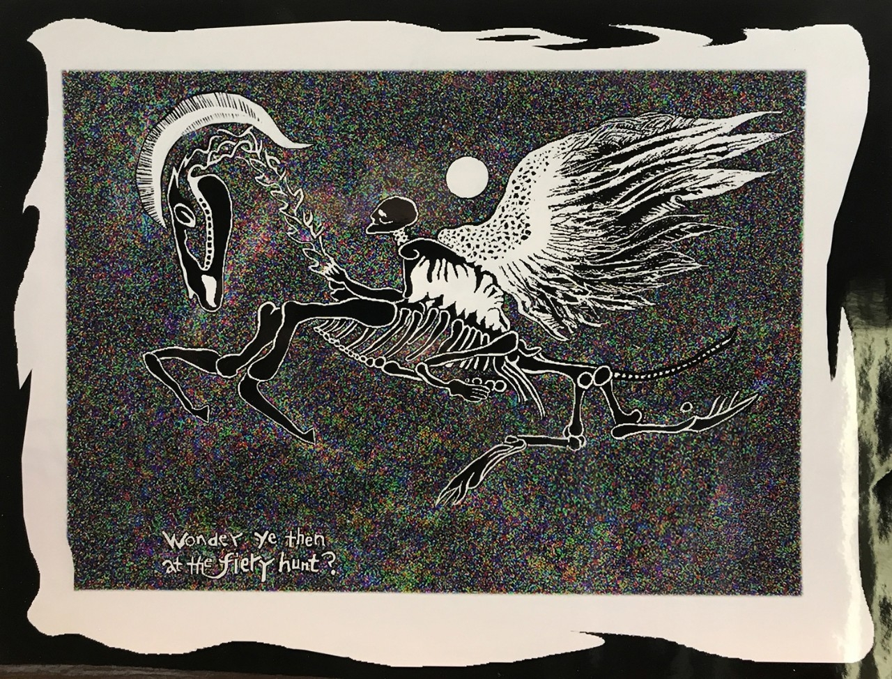 Print by artist Robert Del Tredici interpreting Herman Melville’s book Moby-Dick