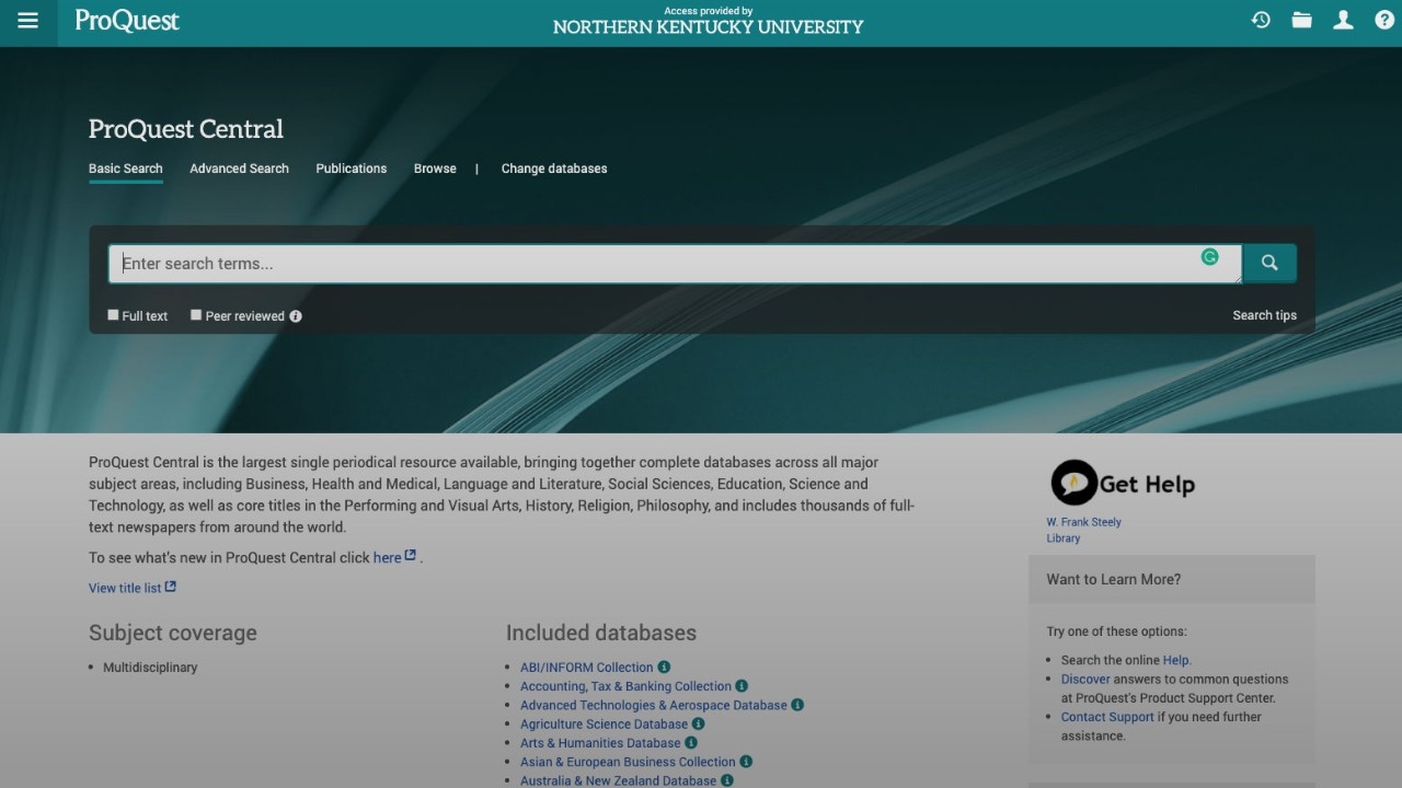New Resource - Proquest Central
