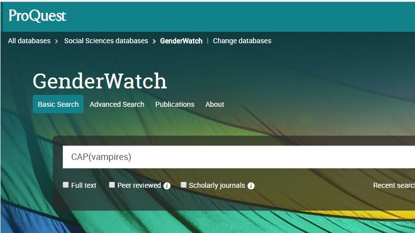 New resource - GenderWatch