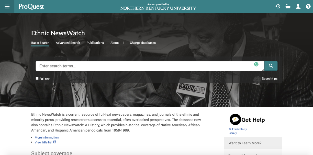 Ethnic NewsWatch - New Diversity Focused Resources