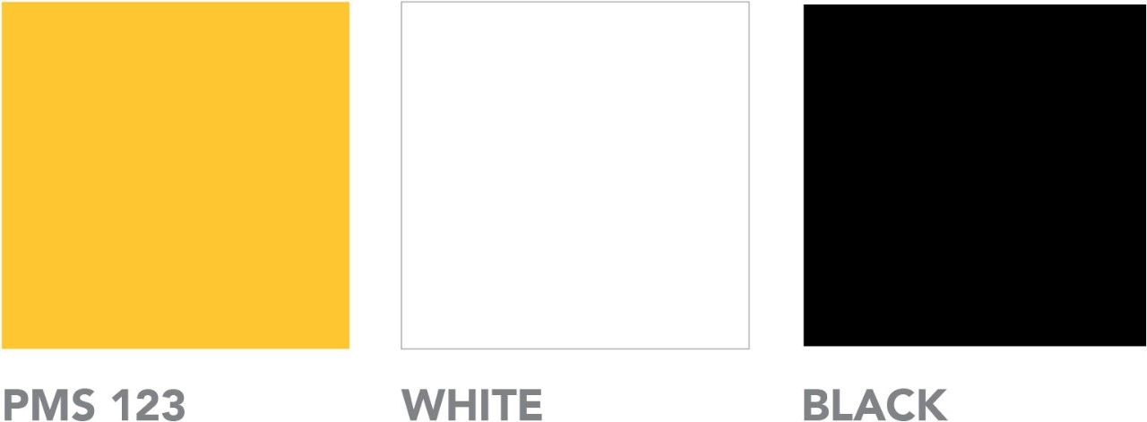 Colors: PMS123; White; Black