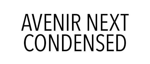 Font: Avenir Next Condensed