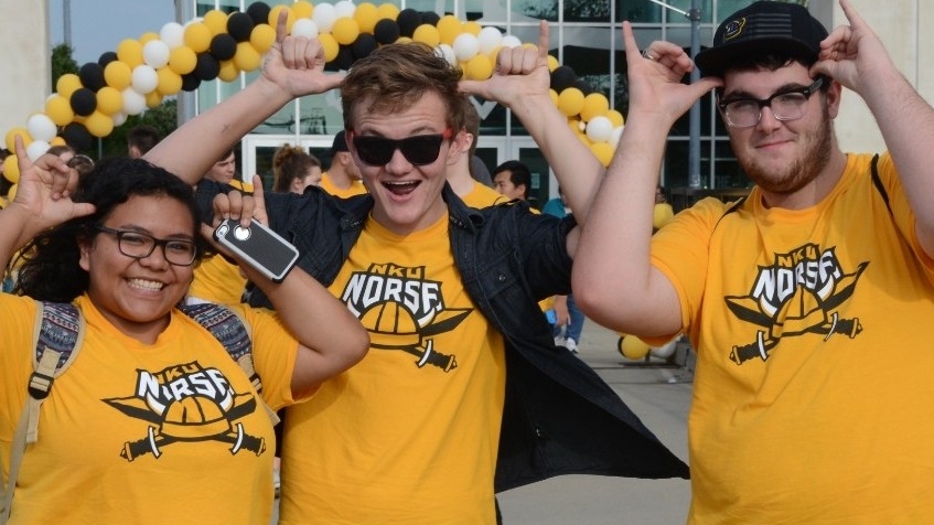 Students Norsing Up during an event on campus