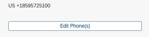 A phone number for a student in myNKU.