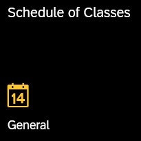 Schedule of Classes