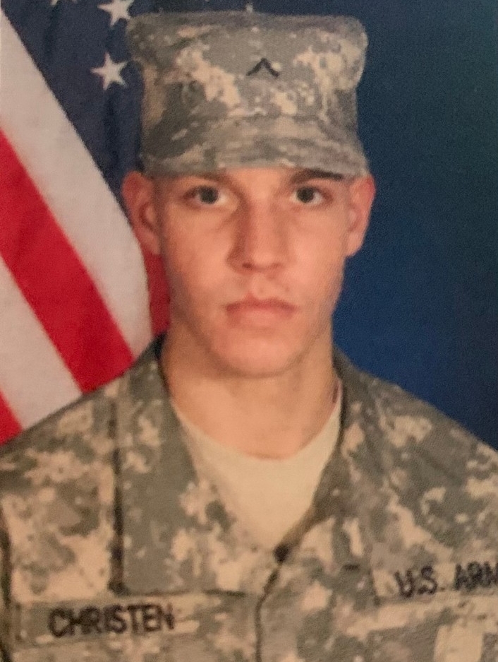 Portrait of Christen in the Army