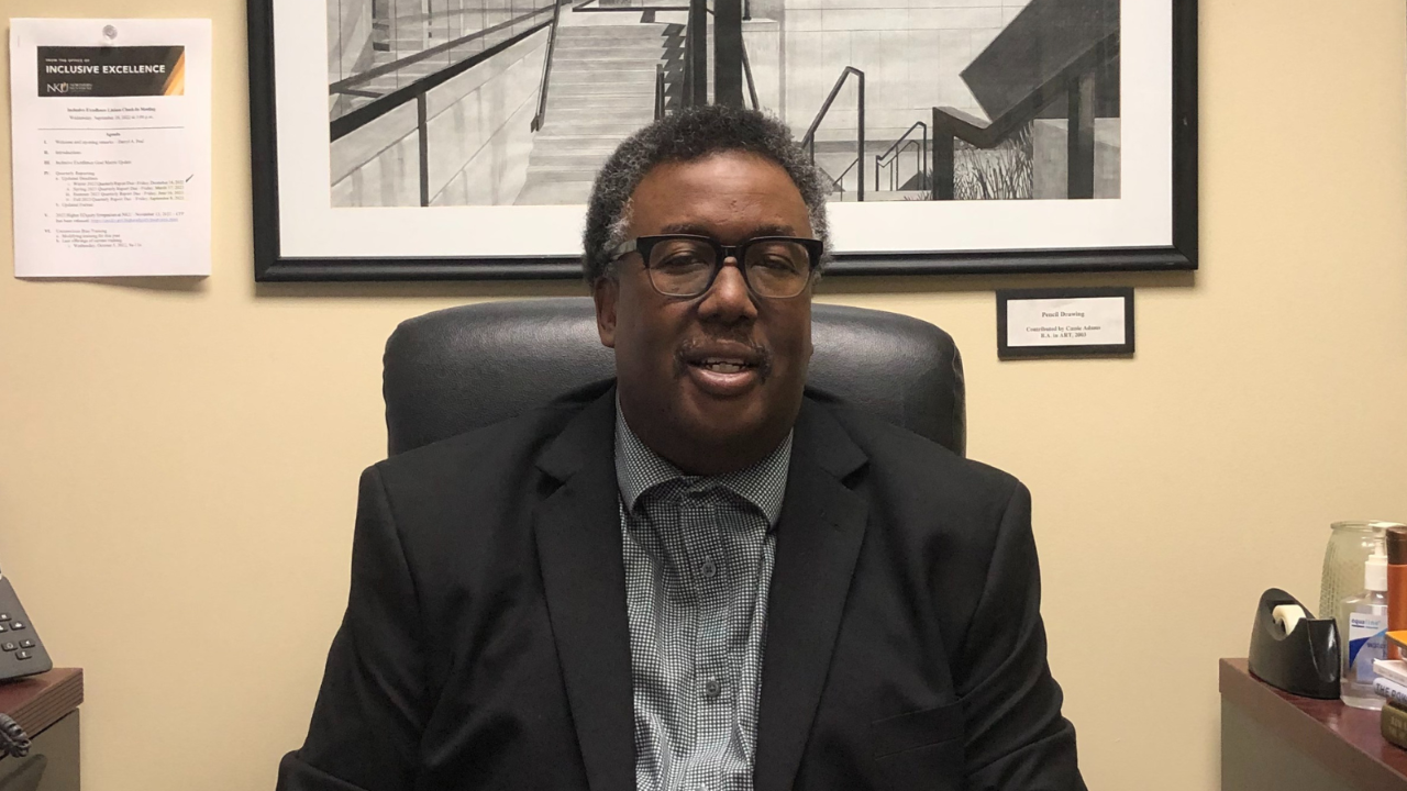 Dr. Eric Jackson at his office desk