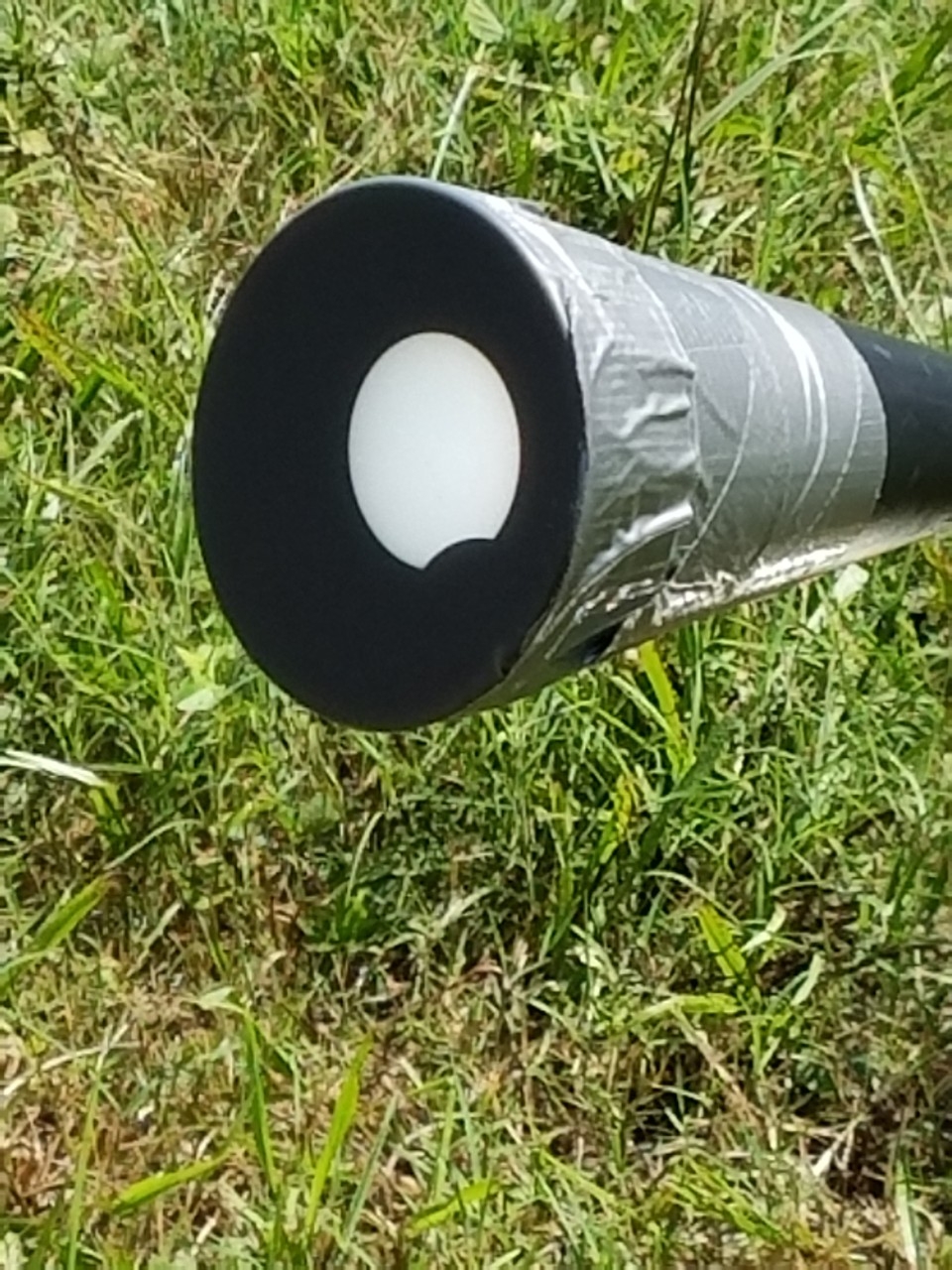 view of eclipse on telescope