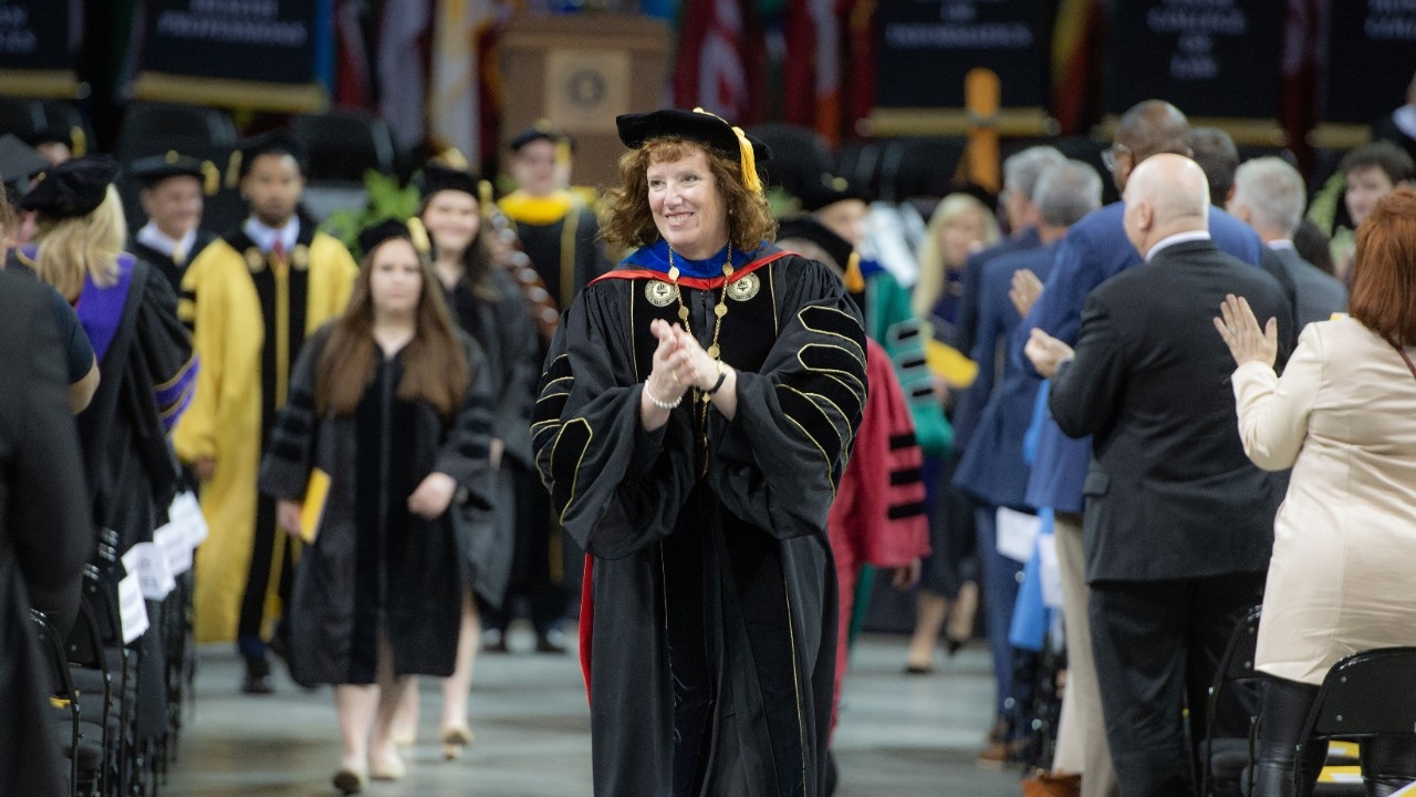  President Cady Short-Thompson leads procession