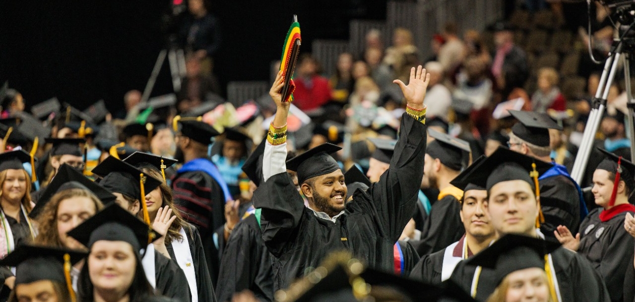 Students at Commencement