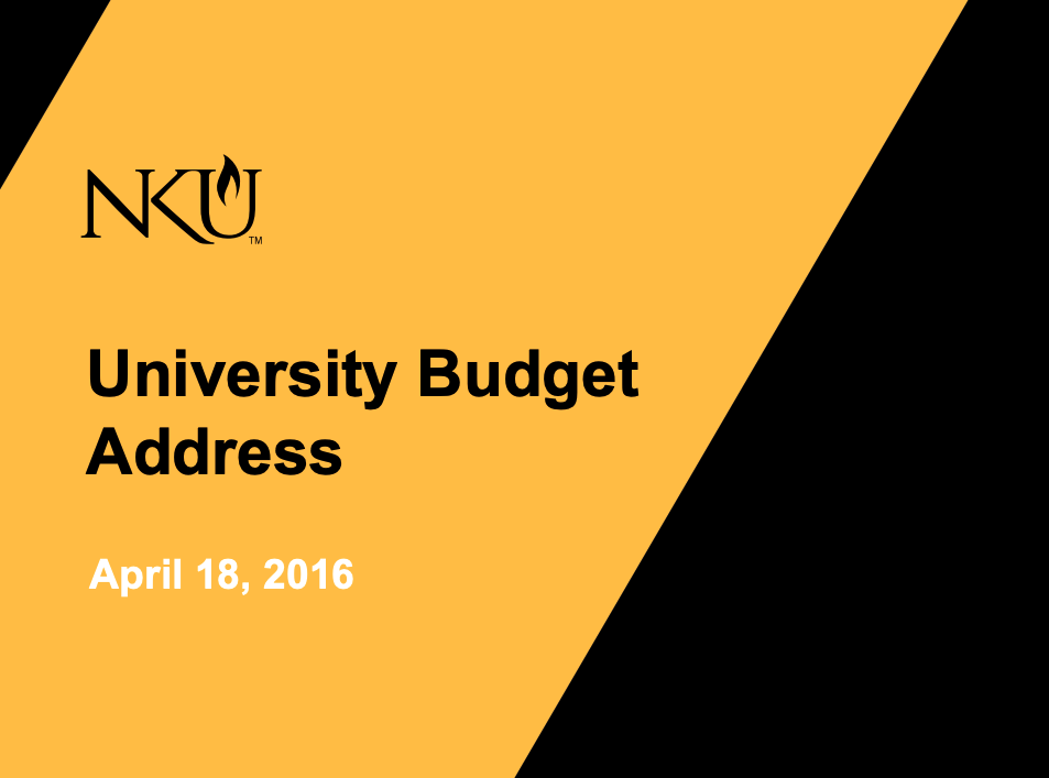 University Budget Address