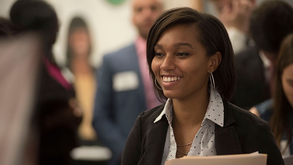 A student at the Haile College of Business