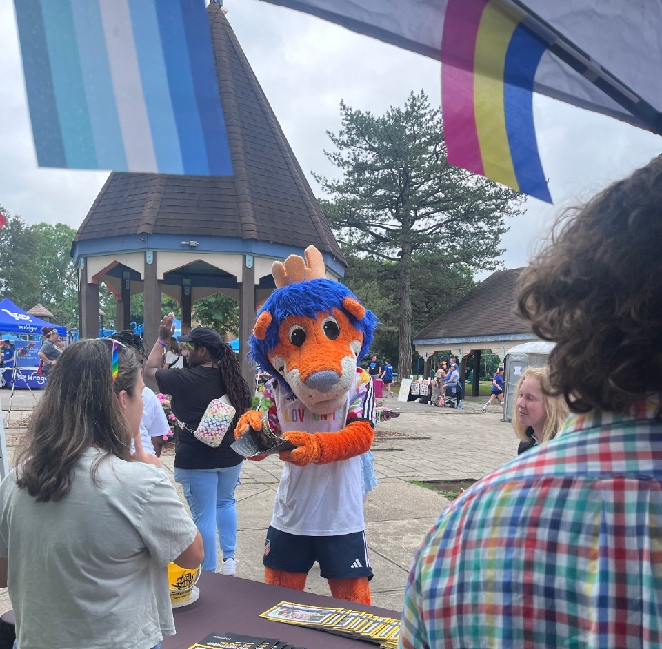 FC Cincinnati Mascot at NKY Pride 2024
