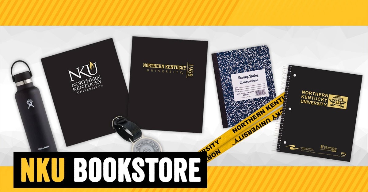 NKU Bookstore - various paper supplies with NKU logo