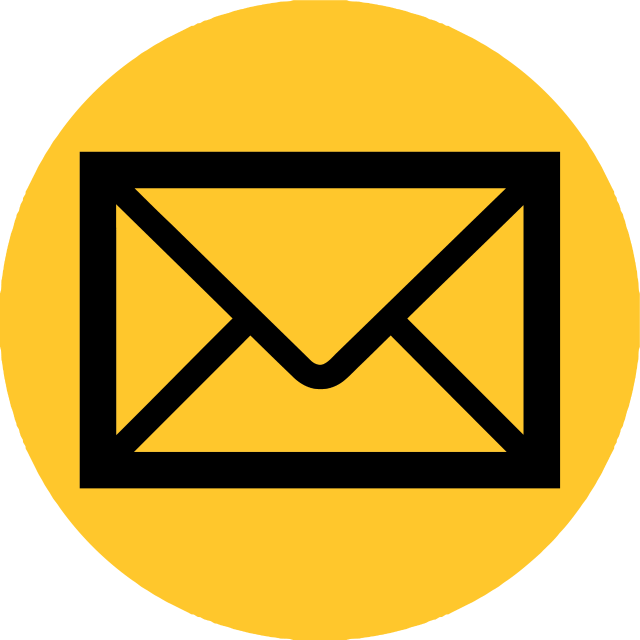 Email icon in an orange circle