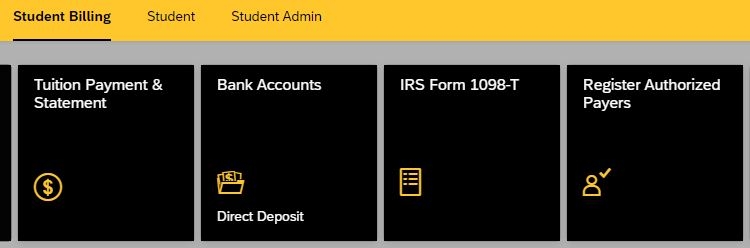Student Self-Service Billing Menu