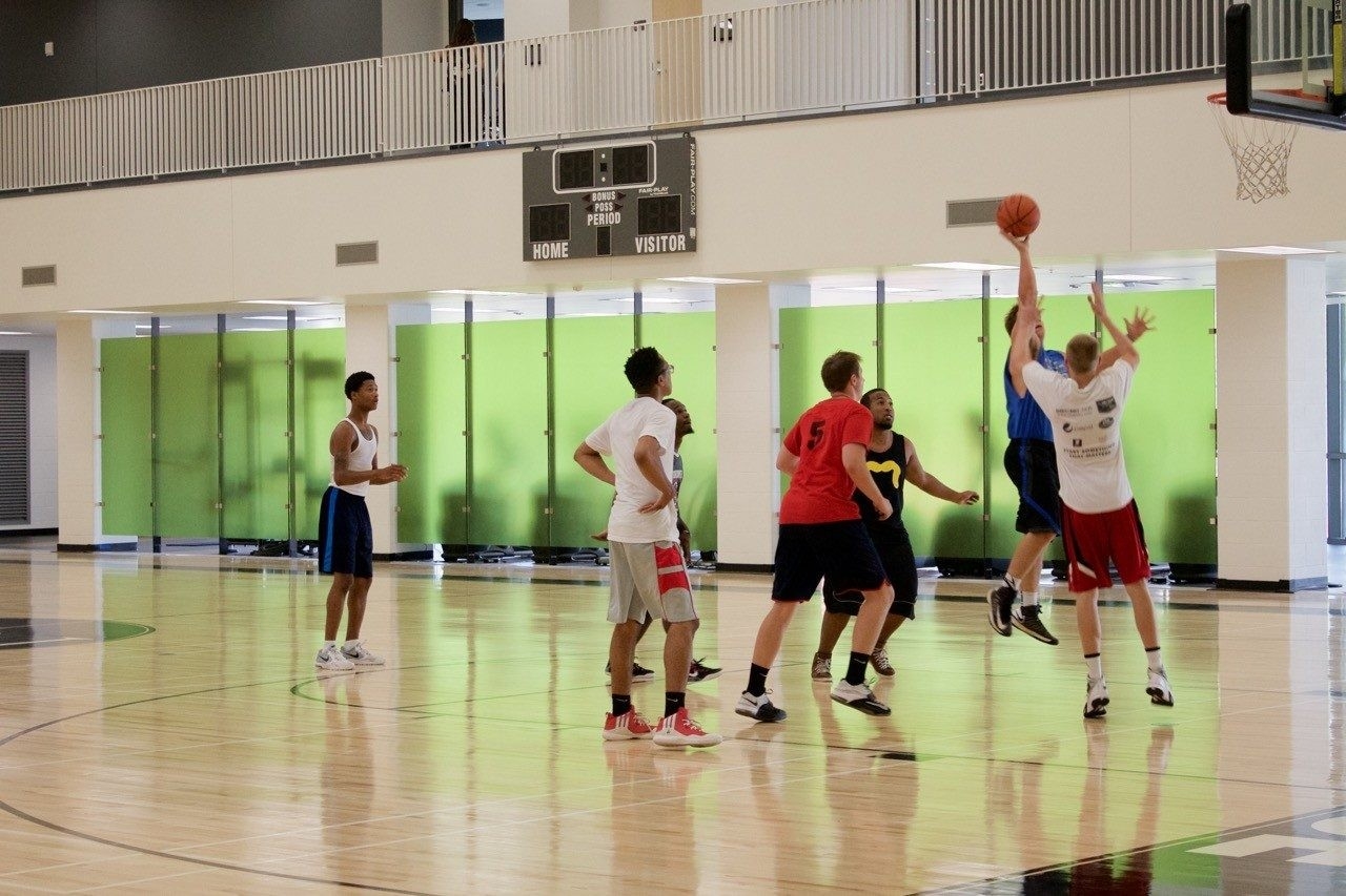 Students Playing Basketball