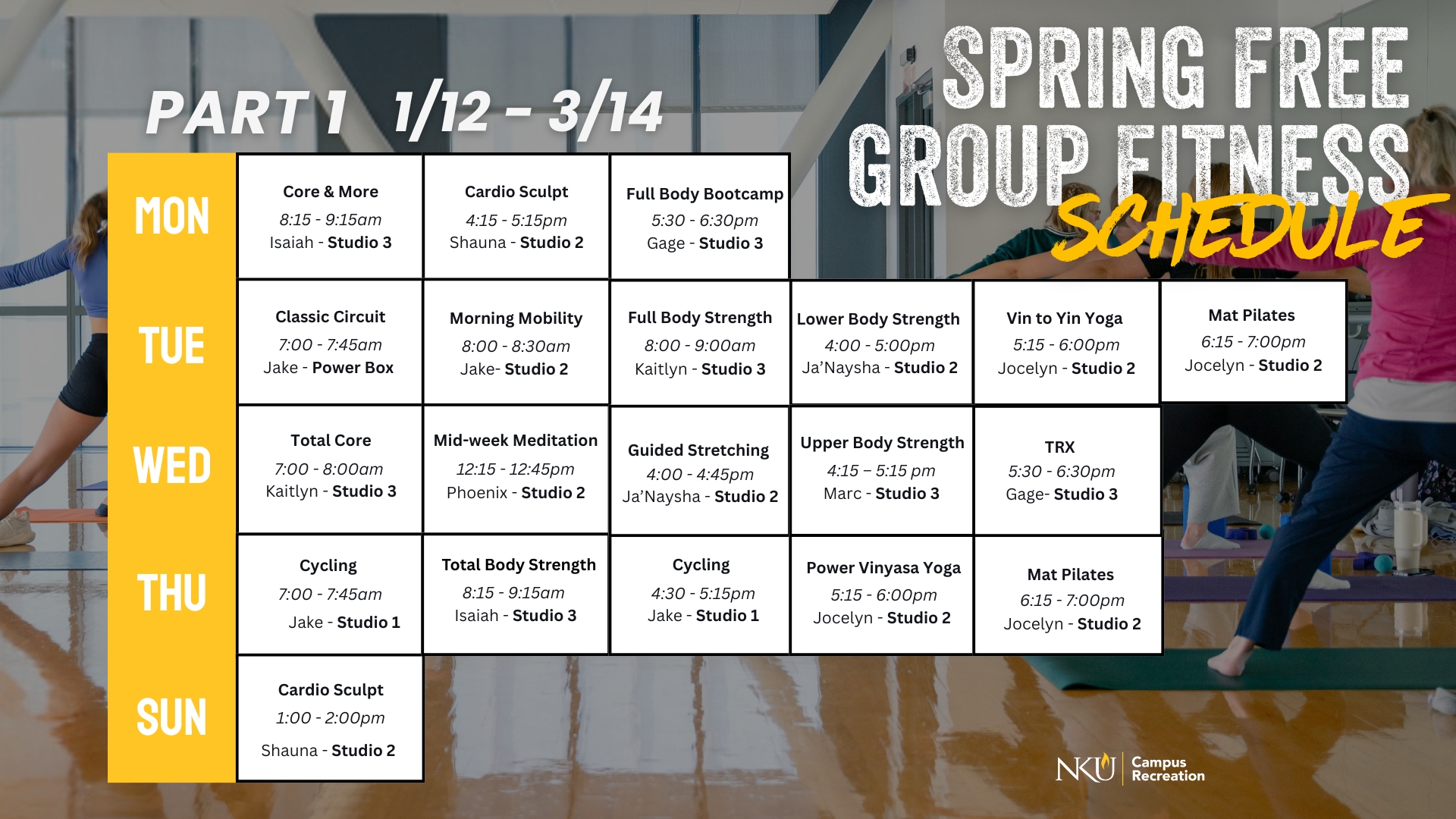 spring free group fitness class