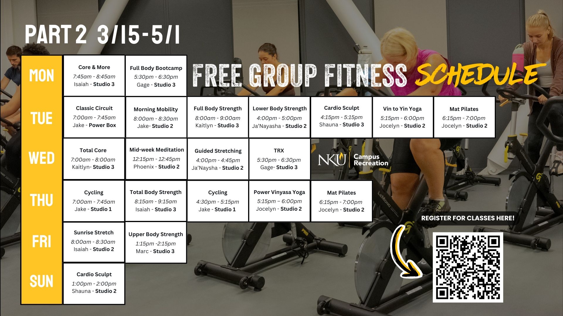 spring free group fitness class