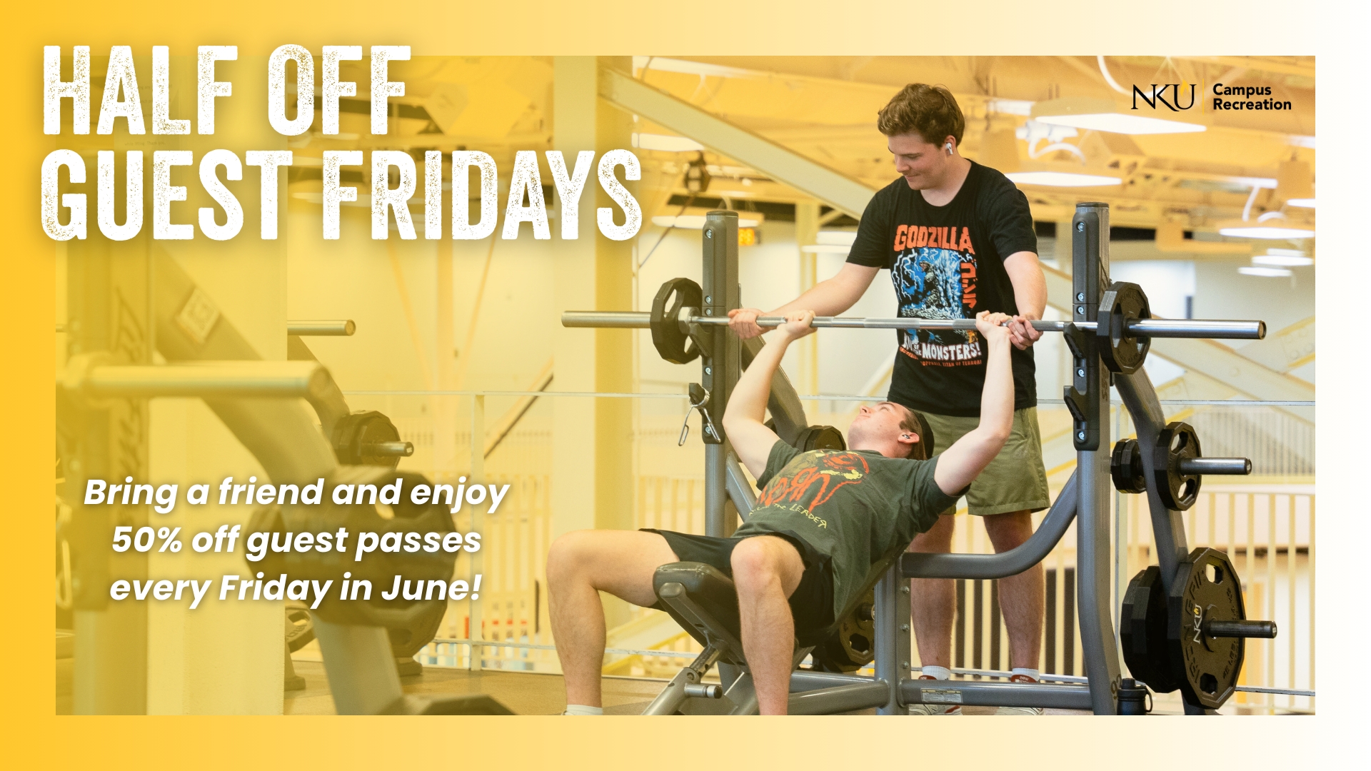 Half off guest passes in the month of june 2025