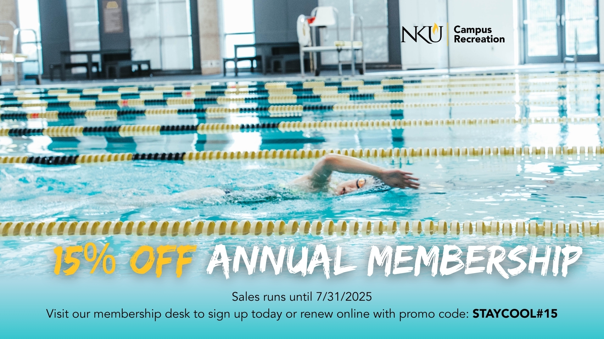 15% off annual purchase membership for month of july