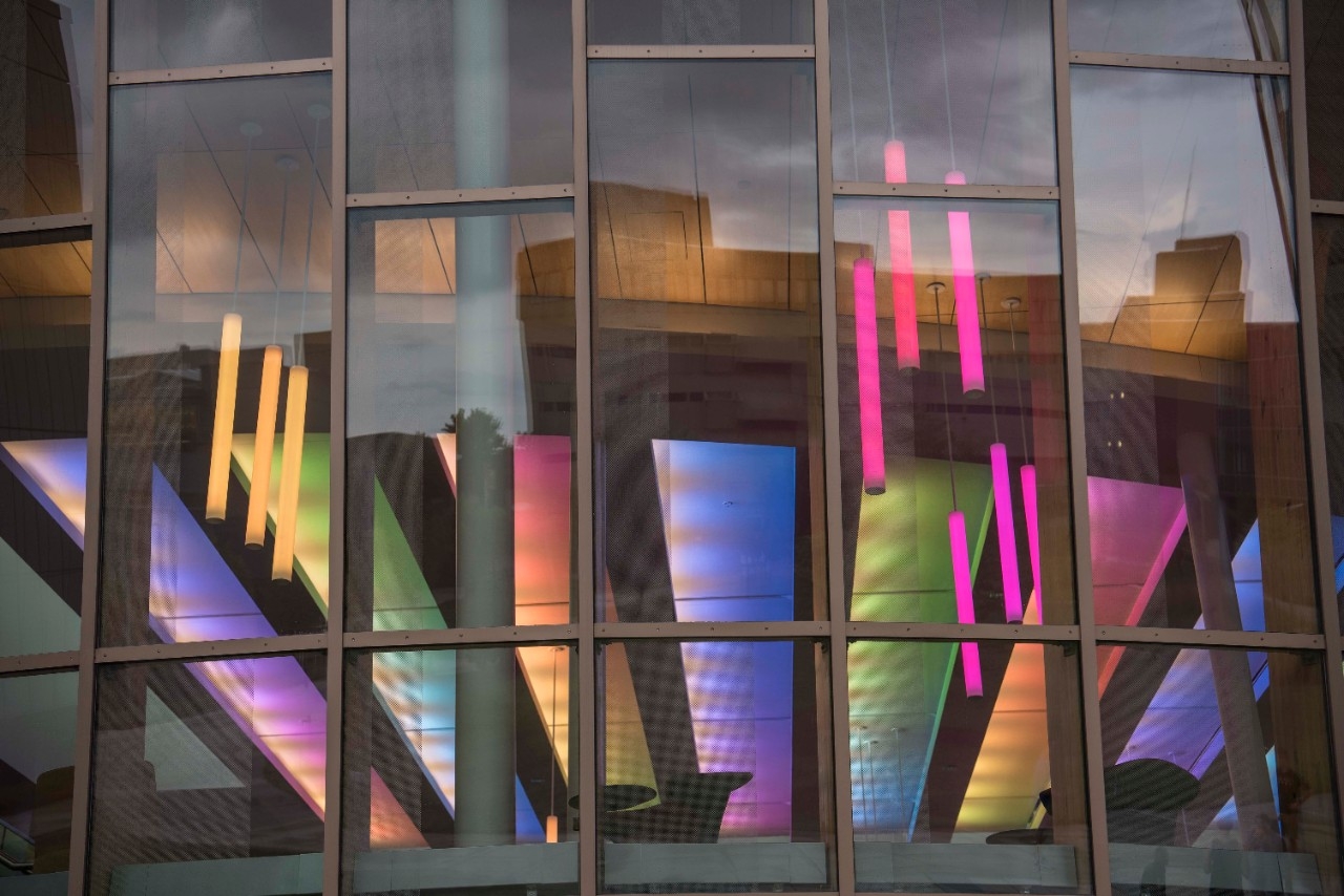 Griffin Hall Colorful Lighting